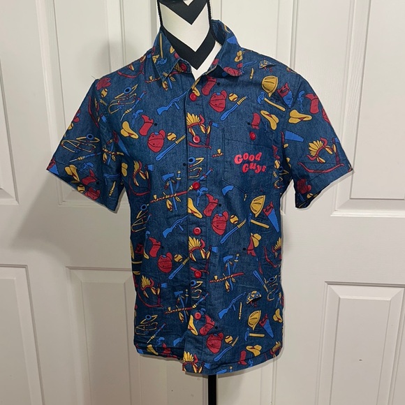 CHUCKY Men’s Good Guys Graphics Button Down - Picture 1 of 6